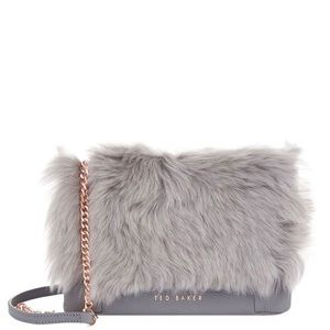 Ted Baker Fuzzi Genuine Shearling & Leather Bag